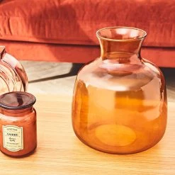 Deco Distrib Vase Ambre D24xh29cm - Litka -SEMA DESIGN Boutique 105bc amb hd fds cat23 5189