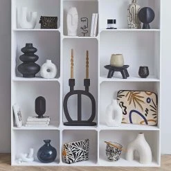 SEMA DESIGN Vase Face Noir 9x5.5xh17.5cm Gres -SEMA DESIGN Boutique 13403 amb 202205 photo 3860gif fds0734 scaled