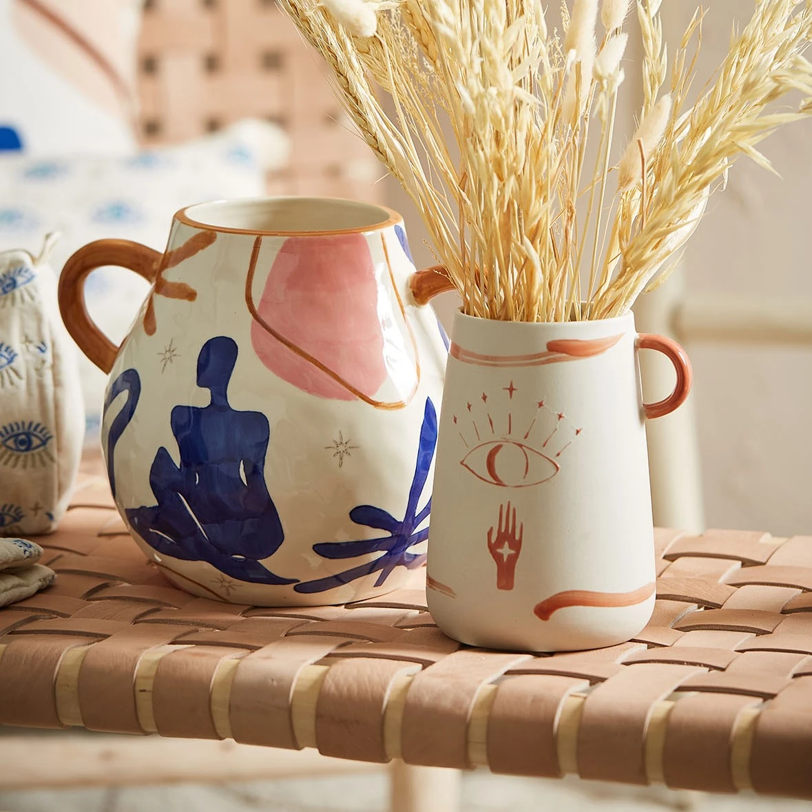 SEMA DESIGN Vase Visionnary Indigo Et Terracotta 25x16xh20cm En Gres 3 SEMA DESIGN Vase Visionnary Indigo Et Terracotta 25x16xh20cm En Gres – Image 3