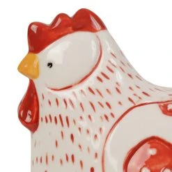 Comptoir De Famille Déco Poule Margotte Rouge En Porcelaine -SEMA DESIGN Boutique 200464 DET02 WEB