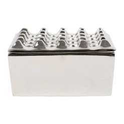 Côté Table Cendrier Riva Gris, Argent En Aluminium