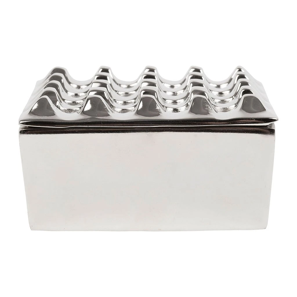 Côté Table Cendrier Riva Gris, Argent En Aluminium 1 Côté Table Cendrier Riva Gris, Argent En Aluminium