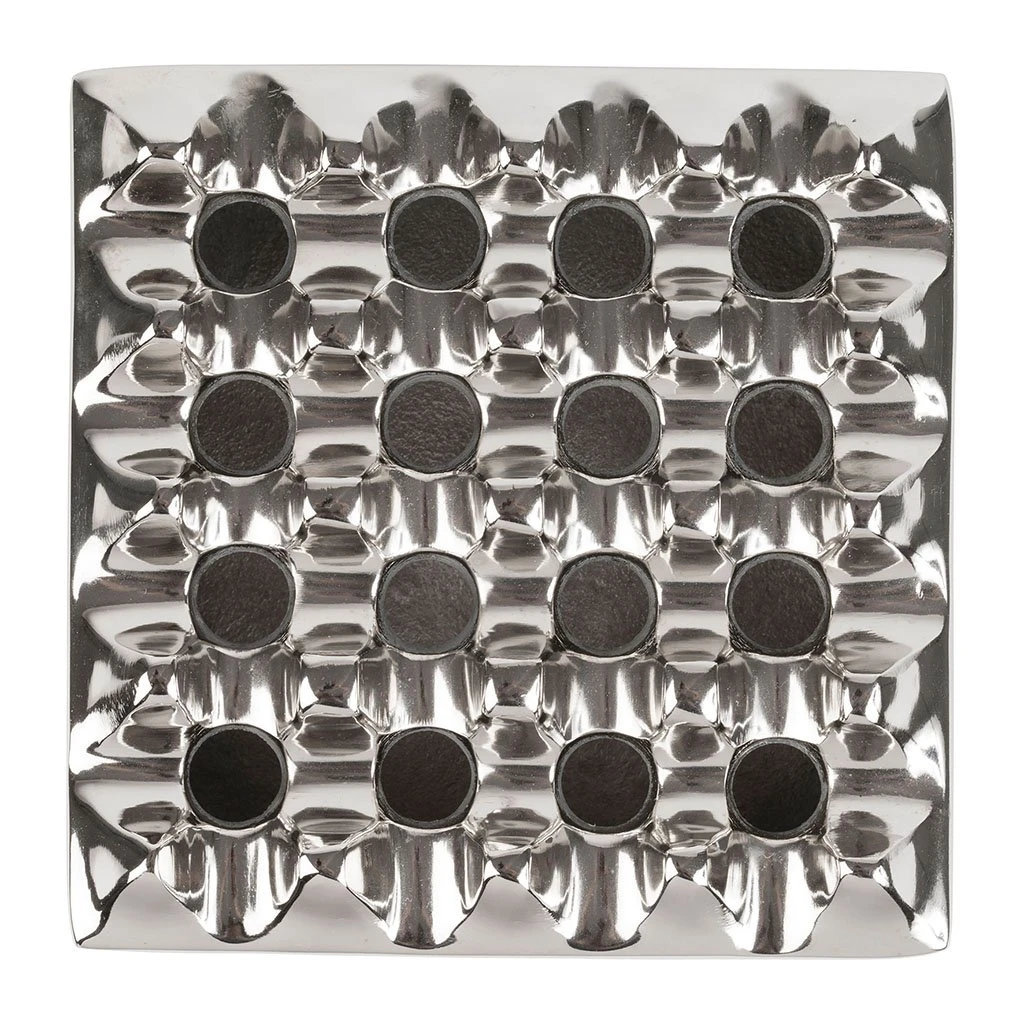 Côté Table Cendrier Riva Gris, Argent En Aluminium 3 Côté Table Cendrier Riva Gris, Argent En Aluminium – Image 3