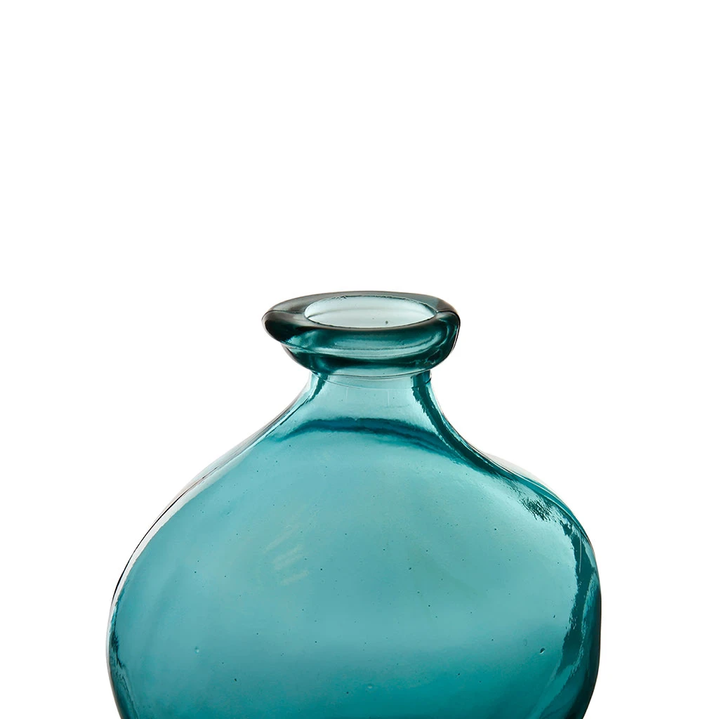 Côté Table Vase Gali Turquoise D16xh18cm Verre Recyclé 3 Côté Table Vase Gali Turquoise D16xh18cm Verre Recyclé – Image 3