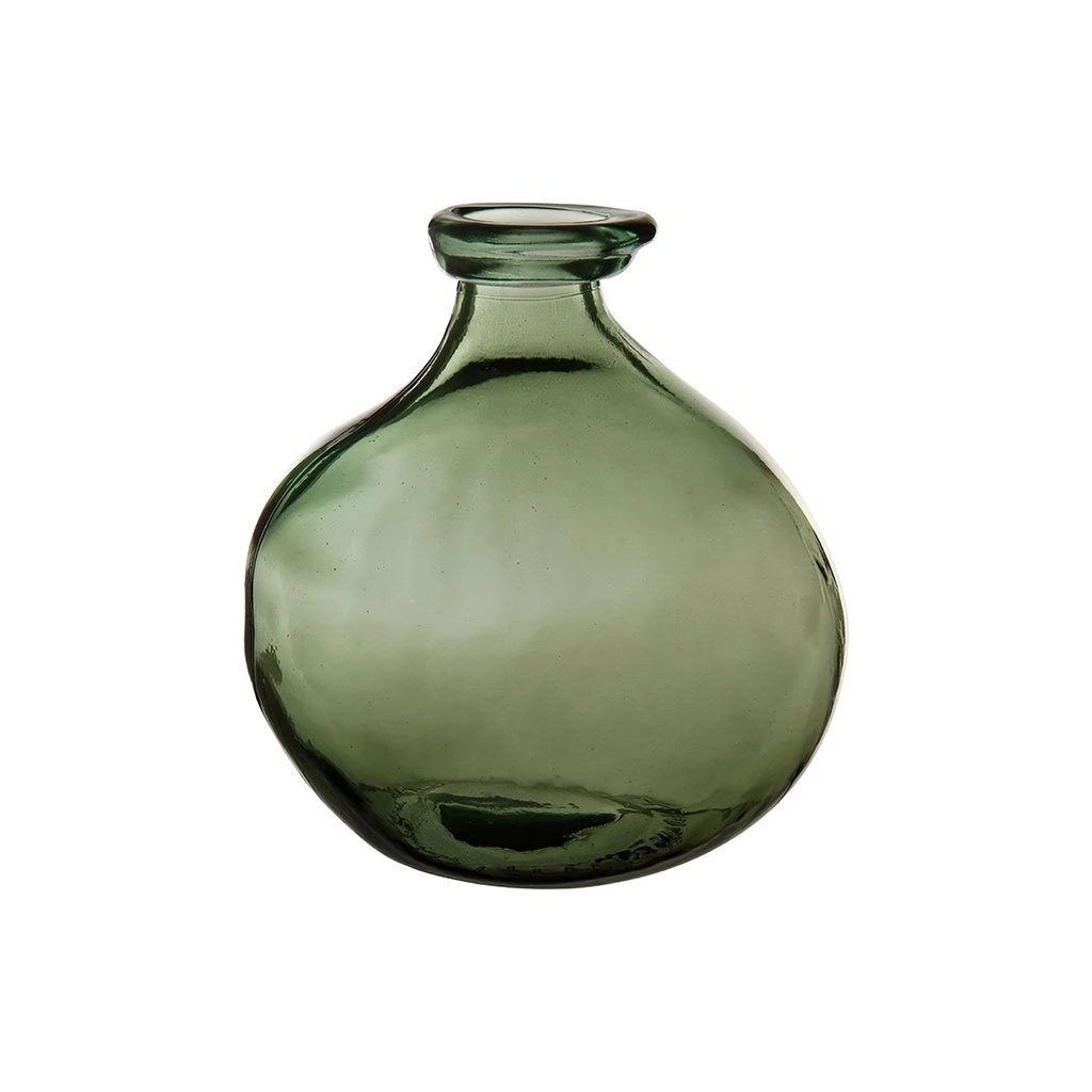 Côté Table Vase Gali Sauge D16xh18cm Verre Recyclé 1 Côté Table Vase Gali Sauge D16xh18cm Verre Recyclé
