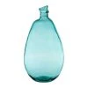 Côté Table Vase Colibri Turquoise D26xh47cm Verre Recyclé