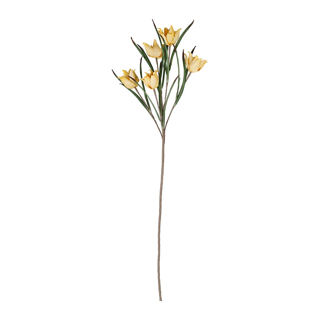 Côté Table Fleur Tulipa Jaune+vert H100cm Eva+fil De Fer 2 Côté Table Fleur Tulipa Jaune+vert H100cm Eva+fil De Fer – Image 2