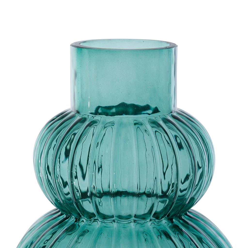 Côté Table Vase Pithos Vert D17xh25cm Verre 2 Côté Table Vase Pithos Vert D17xh25cm Verre – Image 2