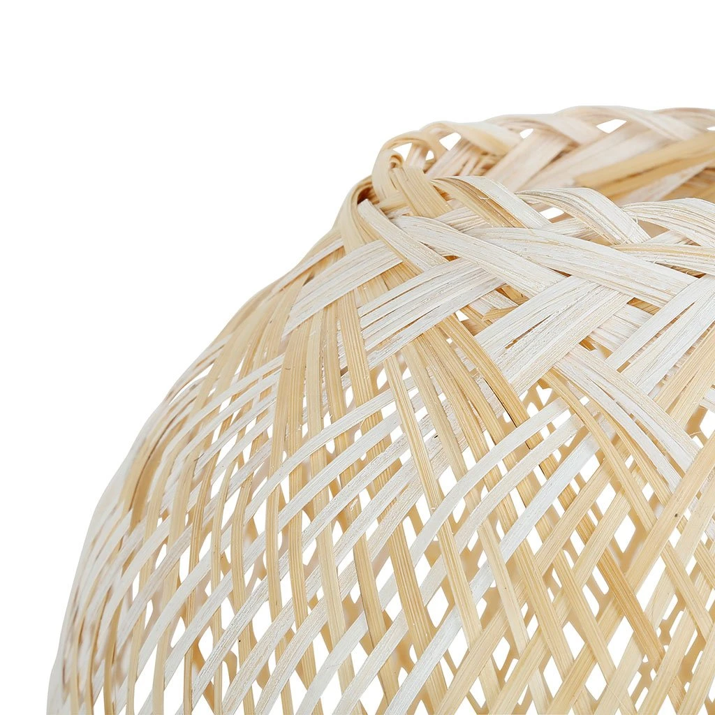 Côté Table Photophore Aritz Naturel Et Blanc D27xh40cm En Bambou 2 Côté Table Photophore Aritz Naturel Et Blanc D27xh40cm En Bambou – Image 2
