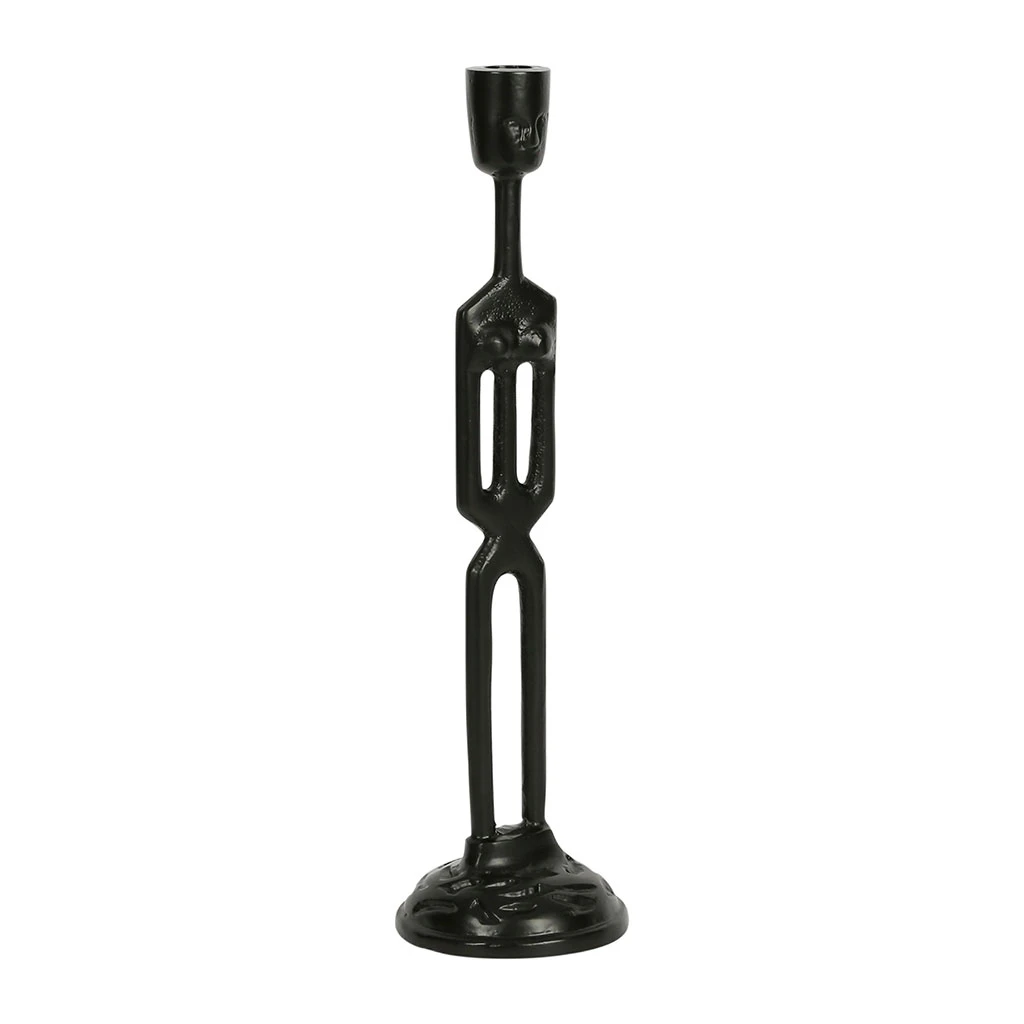 Côté Table Bougeoir Noir Mat H40cm - Archibeld 2 Côté Table Bougeoir Noir Mat H40cm - Archibeld – Image 2