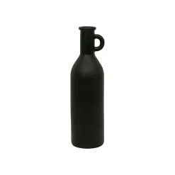 Côté Table Vase Bouteille Noir Mat En Verre Recyclé H50cm - Linol
