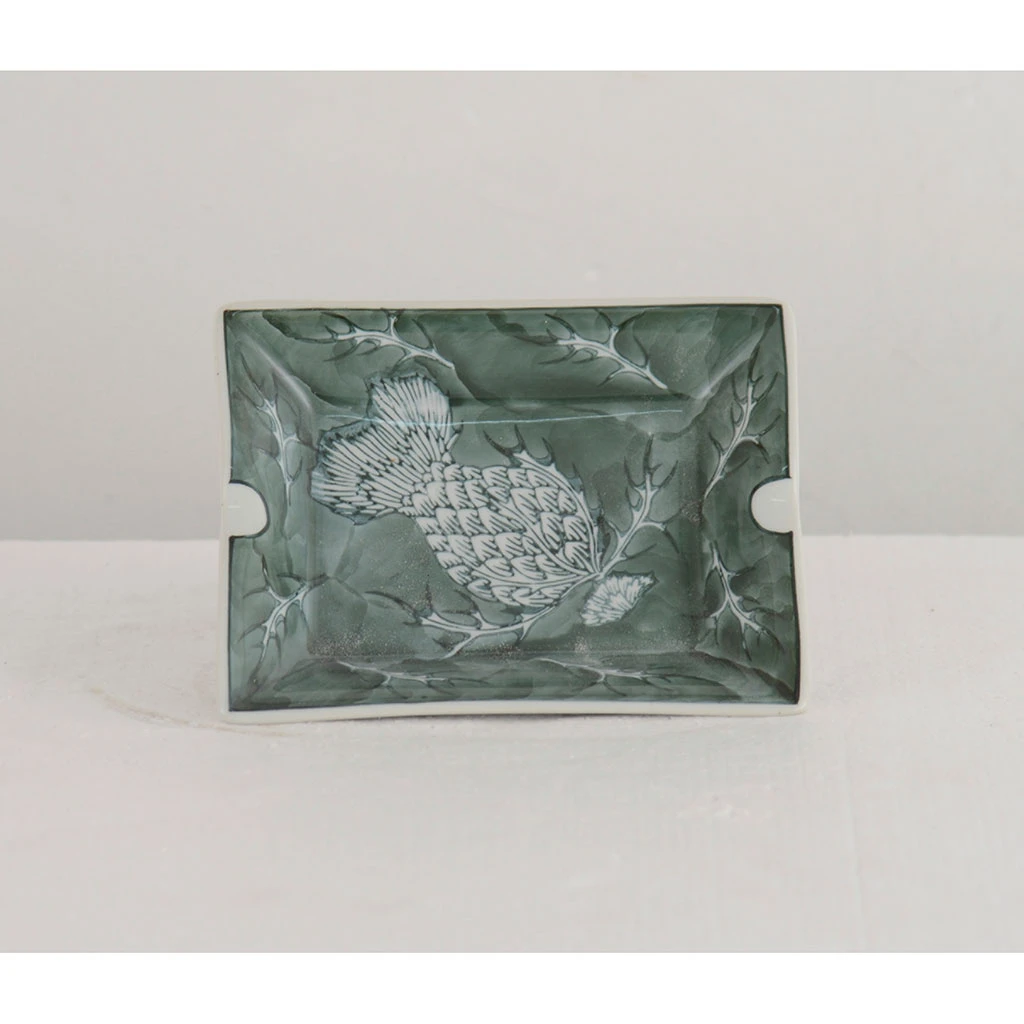 Côté Table Cendriers En Porcelaine Fleurs Vert - Qing 4 Côté Table Cendriers En Porcelaine Fleurs Vert - Qing – Image 4