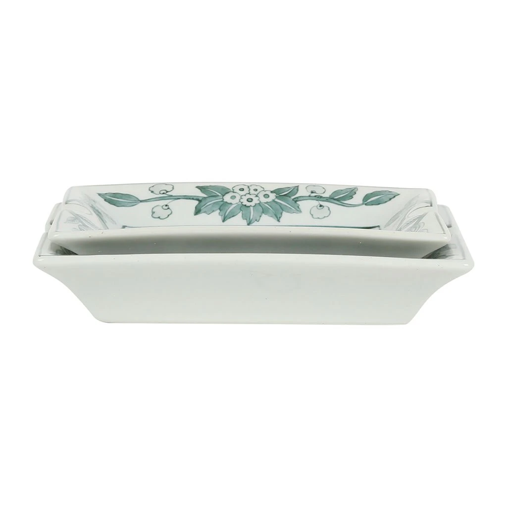 Côté Table Cendriers Fleurs En Porcelaine Vert -ming 5 Côté Table Cendriers Fleurs En Porcelaine Vert -ming – Image 5