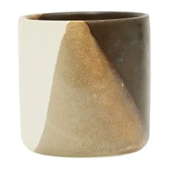 Côté Table Bougie Senteur Vanille Pot En Faience Blanc Et Brun - Java