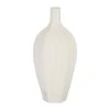 Côté Table Vase Bouteille Blanc Cassé En Faience - Plisse