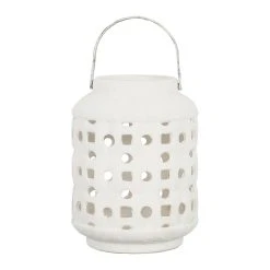 Côté Table Lanterne Ajourée Blanche En Faience - Ostuni