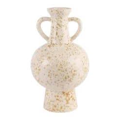 Côté Table Vase Blanc Cassé D21xh37cm En Faience - Antya