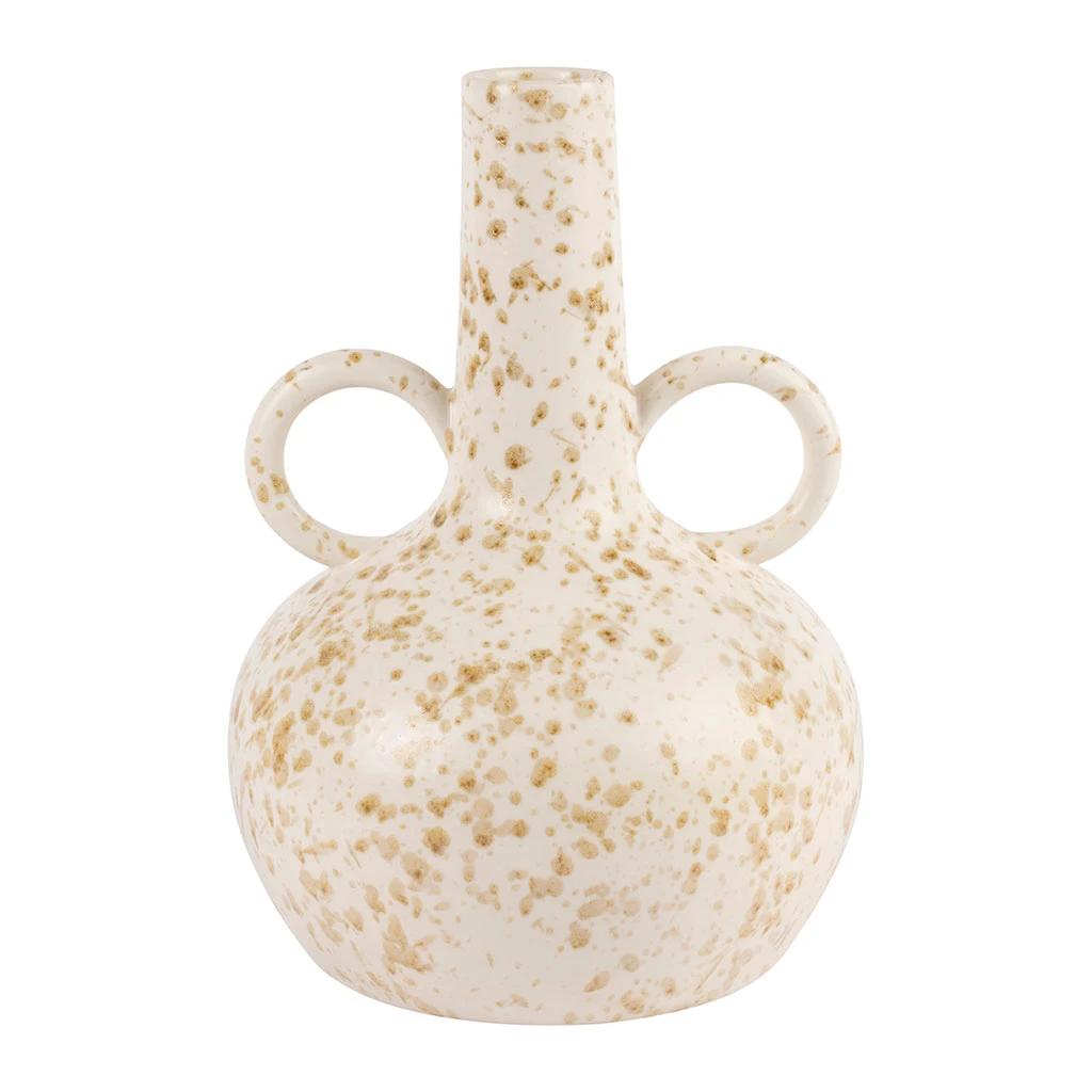 Côté Table Vase Blanc Cassé D20xh29cm En Faience - Antya 1 Côté Table Vase Blanc Cassé D20xh29cm En Faience - Antya