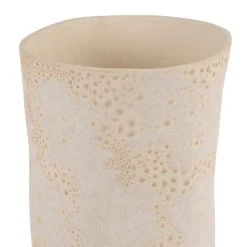Côté Table Vase Blanc Cass2 11.5x12xh25.5cm Faience - Iktoum -SEMA DESIGN Boutique 39052 DET01 WEB