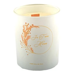Arty Fêtes Bougie Cire De Soja Fleurs Des Champs "je T'aime Maman" Blush Et Or