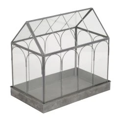 Jardin D'Ulysse Déco Serre Codette Gris En Fer, Verre -SEMA DESIGN Boutique 466101 DET01 WEB