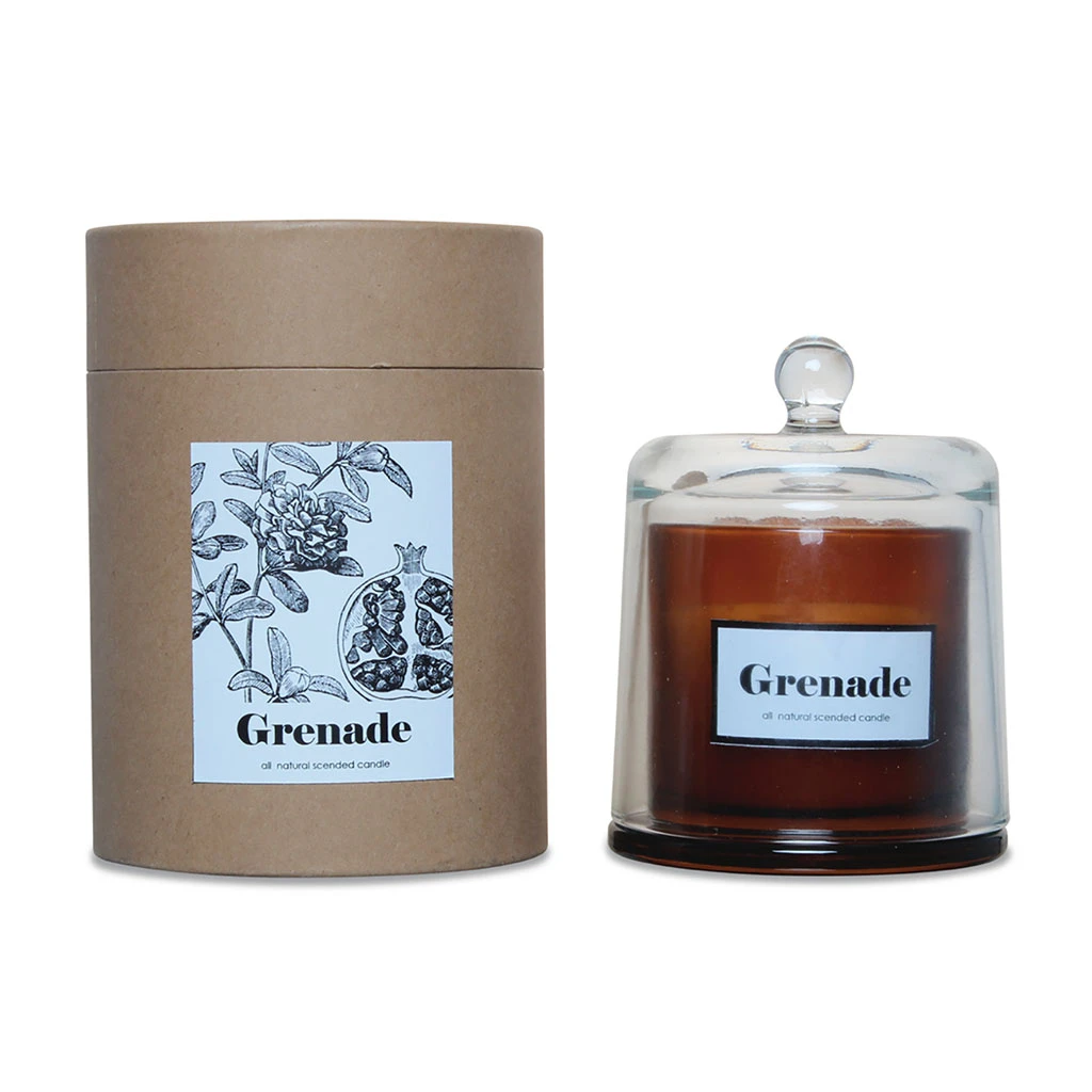 Opjet Bougie Cloche Ambre PM Grenade Acidulée D10cm 1 Opjet Bougie Cloche Ambre PM Grenade Acidulée D10cm
