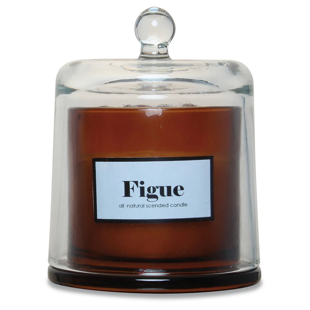 Opjet Bougie Cloche Ambre PM Figue Boisée D10cm 2 Opjet Bougie Cloche Ambre PM Figue Boisée D10cm – Image 2