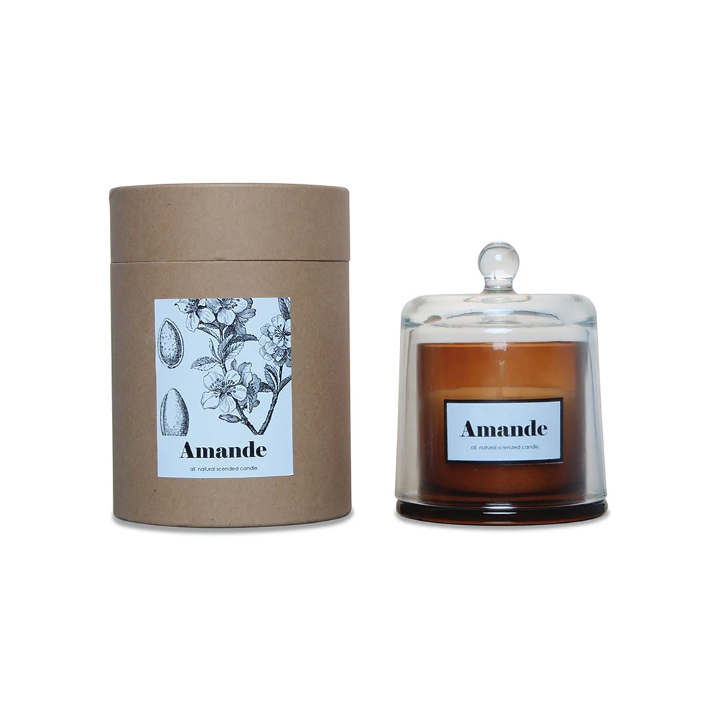 Opjet Bougie Cloche Ambre Mini Amande Douce D8.5xh11.5cm 1 Opjet Bougie Cloche Ambre Mini Amande Douce D8.5xh11.5cm