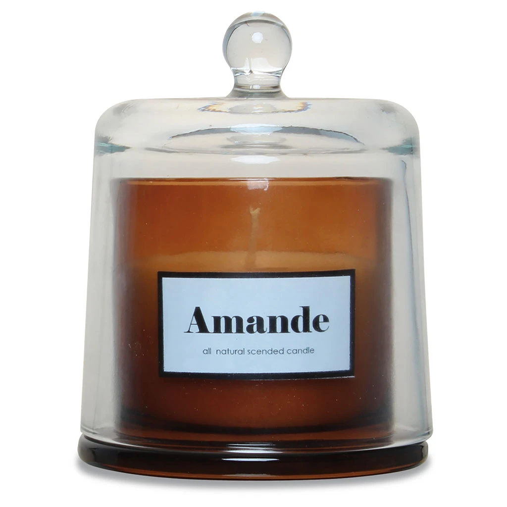 Opjet Bougie Cloche Ambre Mini Amande Douce D8.5xh11.5cm 2 Opjet Bougie Cloche Ambre Mini Amande Douce D8.5xh11.5cm – Image 2