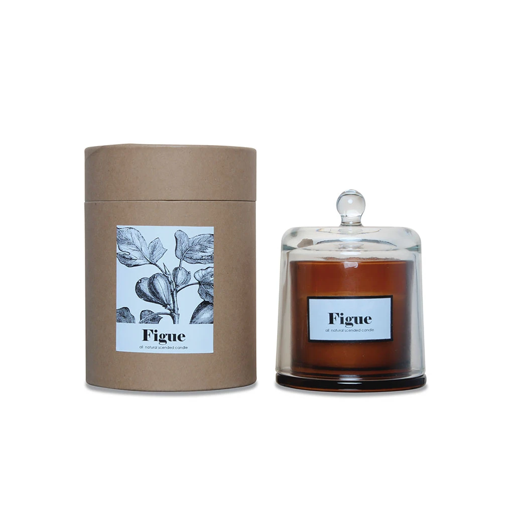 Opjet Bougie Cloche Ambre Mini Figue Boisée D8.5cm 1 Opjet Bougie Cloche Ambre Mini Figue Boisée D8.5cm