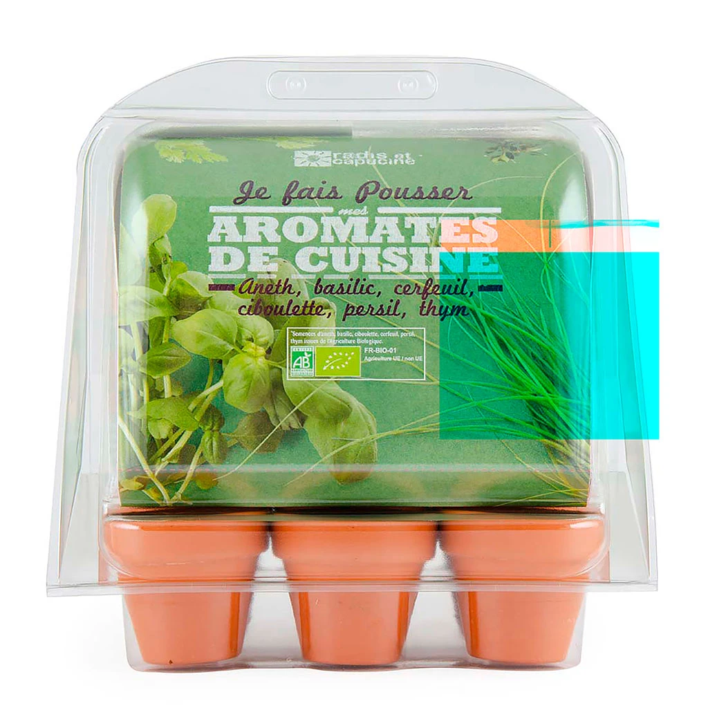 Radis Et Capucine Mini Serre 6 Pots Pet Aromatique Bio 1 Radis Et Capucine Mini Serre 6 Pots Pet Aromatique Bio