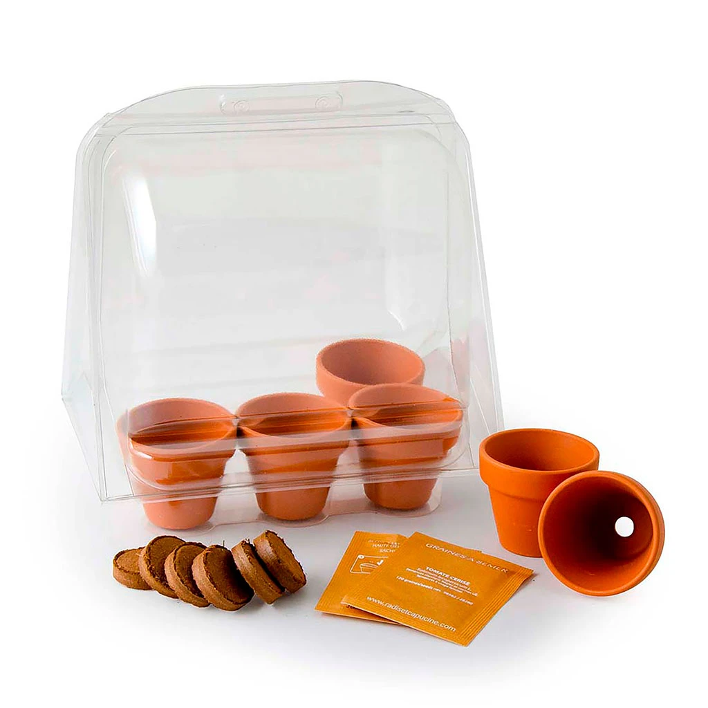 Radis Et Capucine Mini Serre 6 Pots Pet Aromatique Bio 4 Radis Et Capucine Mini Serre 6 Pots Pet Aromatique Bio – Image 4