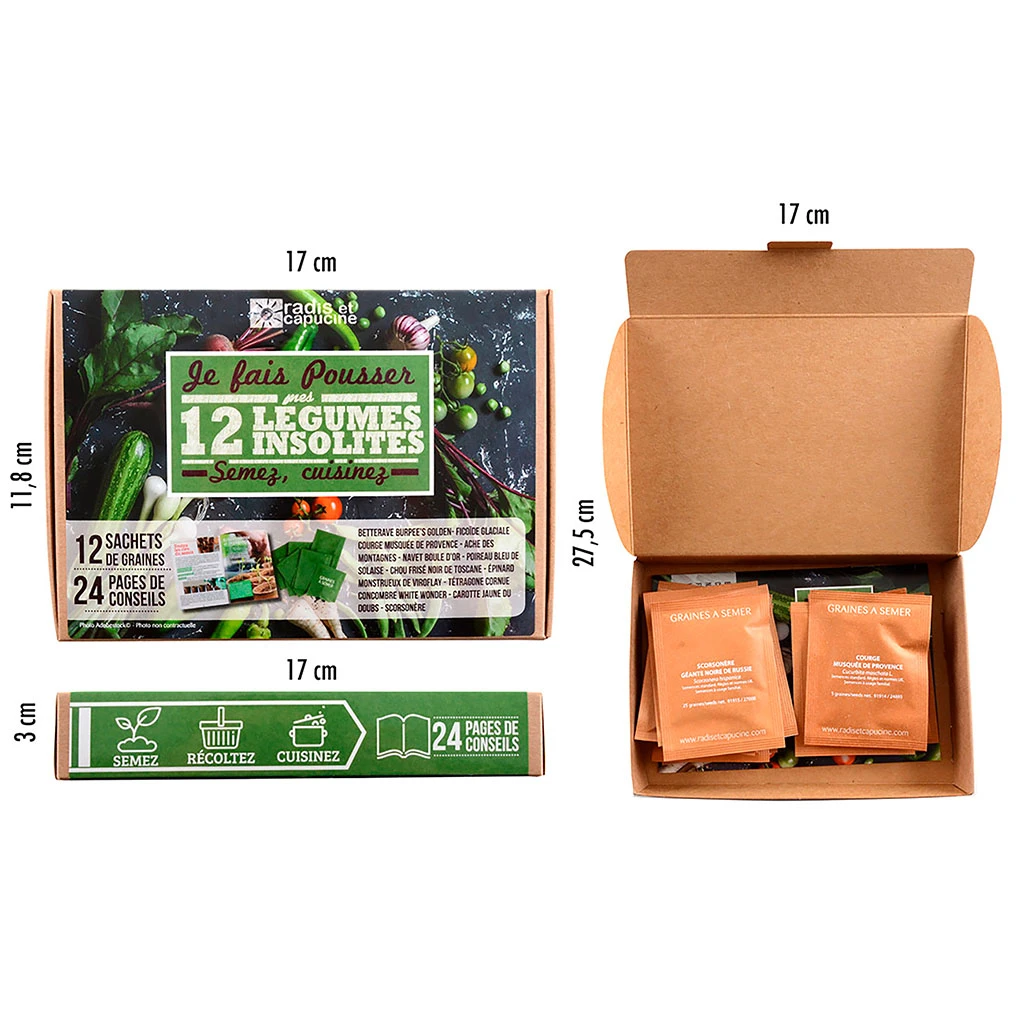 Radis Et Capucine Coffret 12 Sachets De Légumes Insolites 6 Radis Et Capucine Coffret 12 Sachets De Légumes Insolites – Image 6