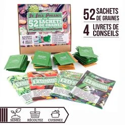 Radis Et Capucine Coffret 52 Sachets De Graines - Legumes -SEMA DESIGN Boutique 621629 FRN02 WEB