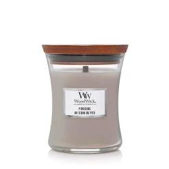 WoodWick Bougie Parfumée - Coin Du Feu Moyenne Jarre