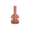 Pt' Bougeoir Demi Bulles En Polyresine Terracotta D11xh22cm