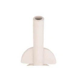 Pt' Bougeoir Demi Bulles En Polyresine Blanc D11xh22cm -SEMA DESIGN Boutique 633107 FRN04 WEB