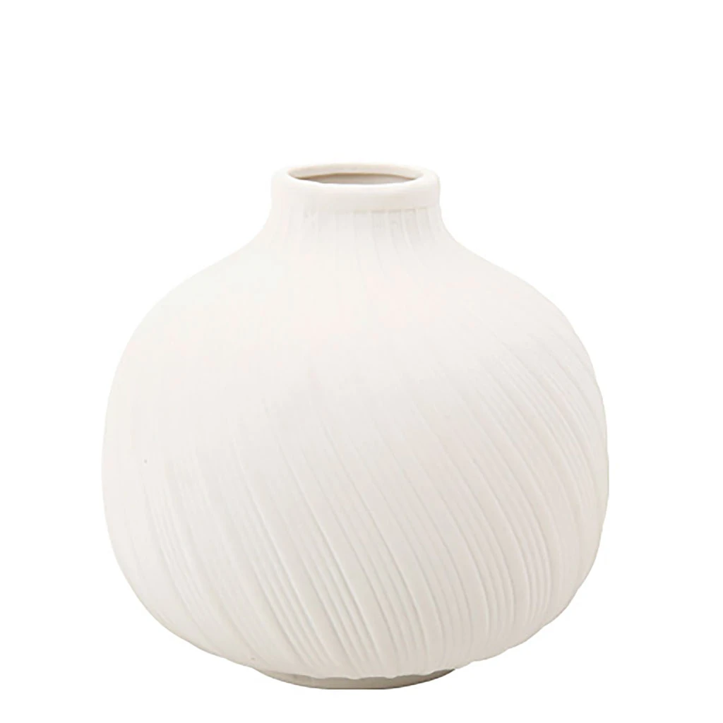 Arty Fêtes Vase Gustave Porcelaine Rainurée Blanc Matte 1 Arty Fêtes Vase Gustave Porcelaine Rainurée Blanc Matte