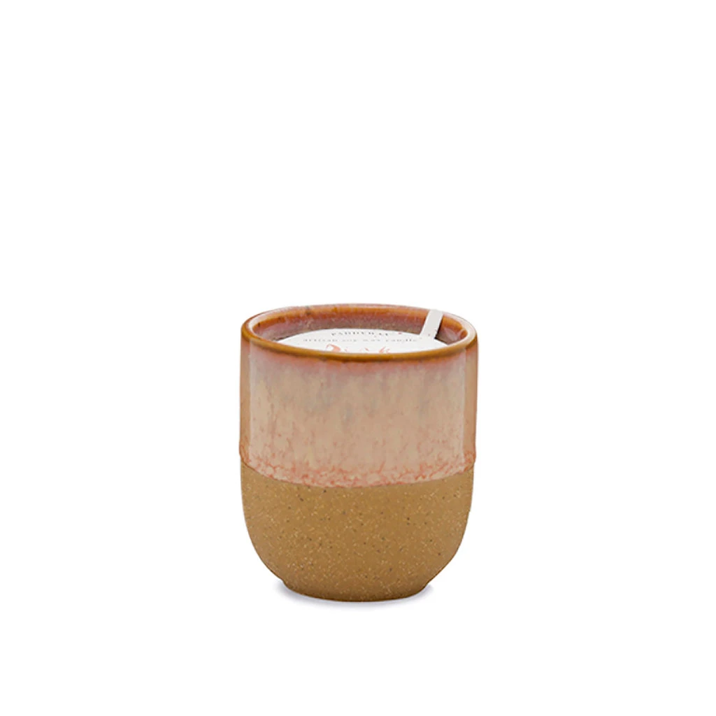 Paddywax Bougie Kin Pot En Ceramique - Opale Rose & Kaki 1 Paddywax Bougie Kin Pot En Ceramique - Opale Rose & Kaki