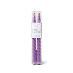 Paddywax Boite De 2 Bougies Torsadées Violettes H25.4cm