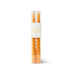 Paddywax Boite De 2 Bougies Torsadées Orange H25.4cm