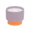 Paddywax Bougie Color Block Pot En Ceramique Violette & Vanille D11.5xh9.5cm