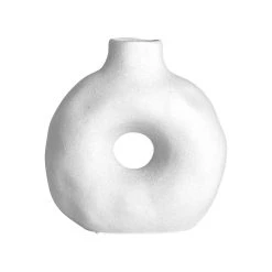 Gusta Vase Donut En Porcelaine Blanc
