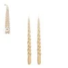Mica Décorations Set De 2 Bougies Twist Diner Beige-d2.2xh29cm