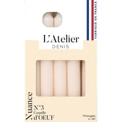 Atelier Denis Boite De 10 Bougies Ménages, Chandelles - Ivoire H16.5cm