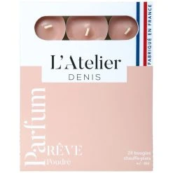 Atelier Denis Boite De 24 Bougies Chauffe-plats Parfumés Reve Poudrée - Rose
