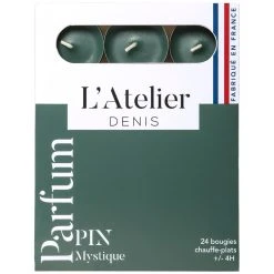Atelier Denis Boite De 24 Bougies Chauffe-plats Parfumés Pin - Vert Sapin