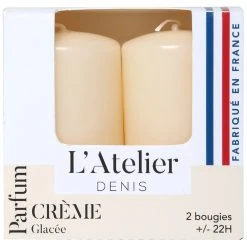 Atelier Denis Boite De 2 Bougies Cylindriques - Ivoire