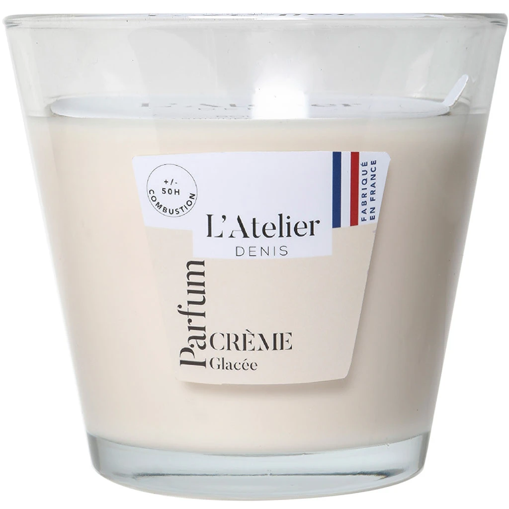 Atelier Denis Bougie Senteur Crème Glacée En Verre - Ivoire Moyen Modèle 370g 1 Atelier Denis Bougie Senteur Crème Glacée En Verre - Ivoire Moyen Modèle 370g