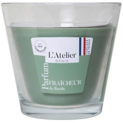 Atelier Denis Bougie Senteur Fraicheur Basilic En Verre - Vert Moyen Modèle 370g